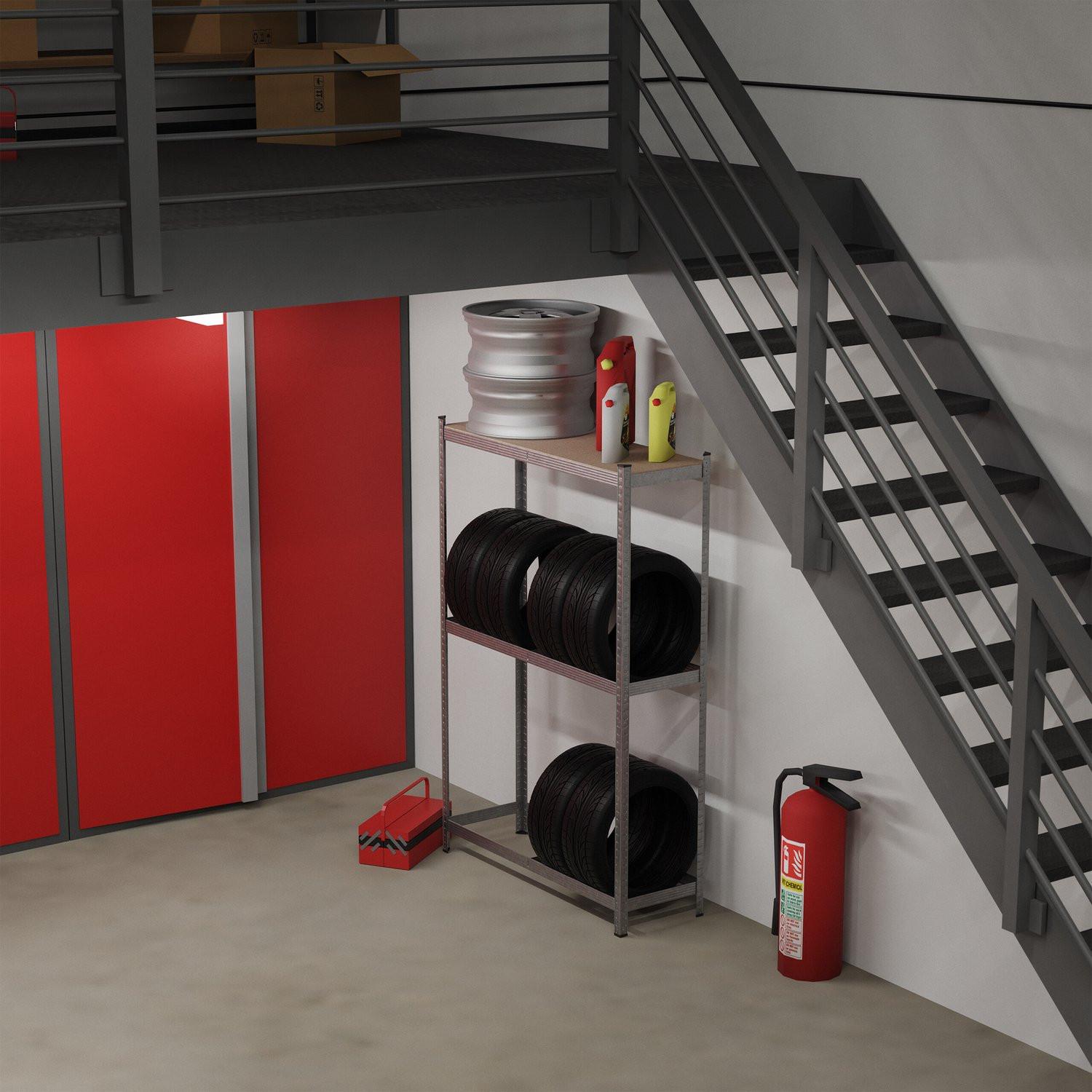 Northix Reifenregal für 8 Reifen  