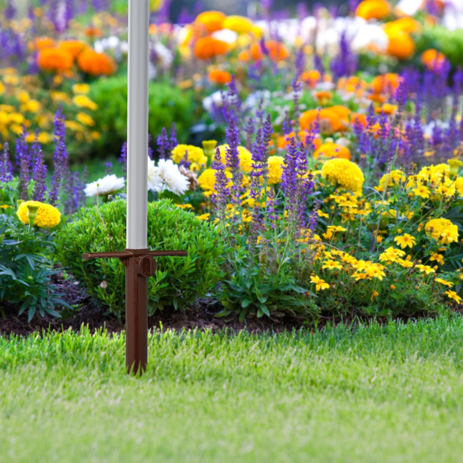 Northix Brauner Sonnenschirm-Schraubhalter  