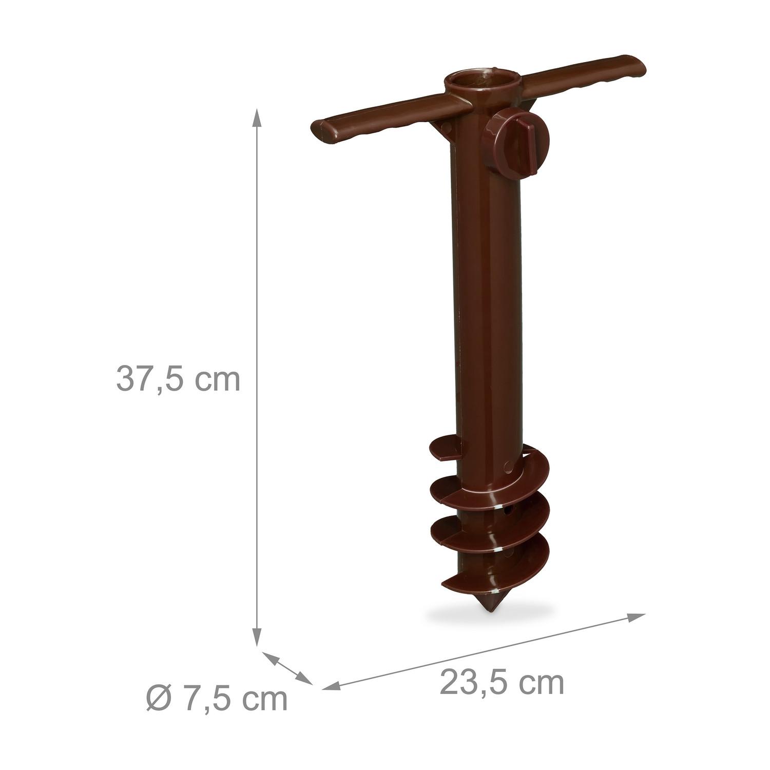 Northix Brauner Sonnenschirm-Schraubhalter  