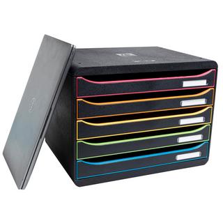 Exacompta Module de classement Big Box Plus horizon 5 tiroirs Black Office  