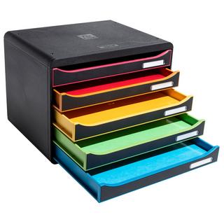 Exacompta Module de classement Big Box Plus horizon 5 tiroirs Black Office  
