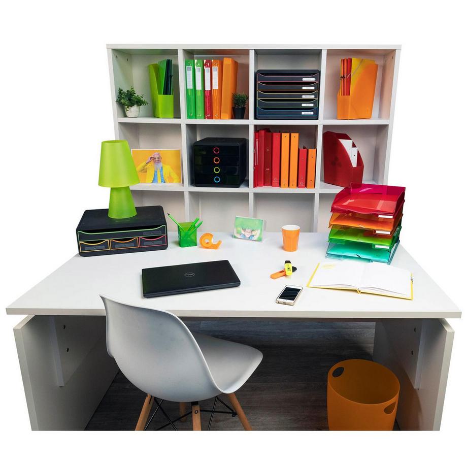 Exacompta Schubladenbox Big Box Plus Horizon, Querformat, 5 offene Schubladen, Black Office  