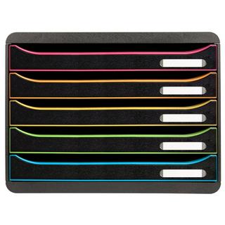 Exacompta Module de classement Big Box Plus horizon 5 tiroirs Black Office  