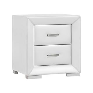 Vente-unique Comodino CAPITOLE 2 cassetti Similpelle bianca  