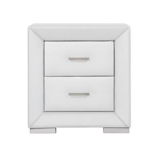 Vente-unique Comodino CAPITOLE 2 cassetti Similpelle bianca  