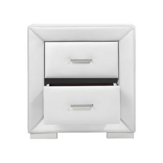 Vente-unique Comodino CAPITOLE 2 cassetti Similpelle bianca  