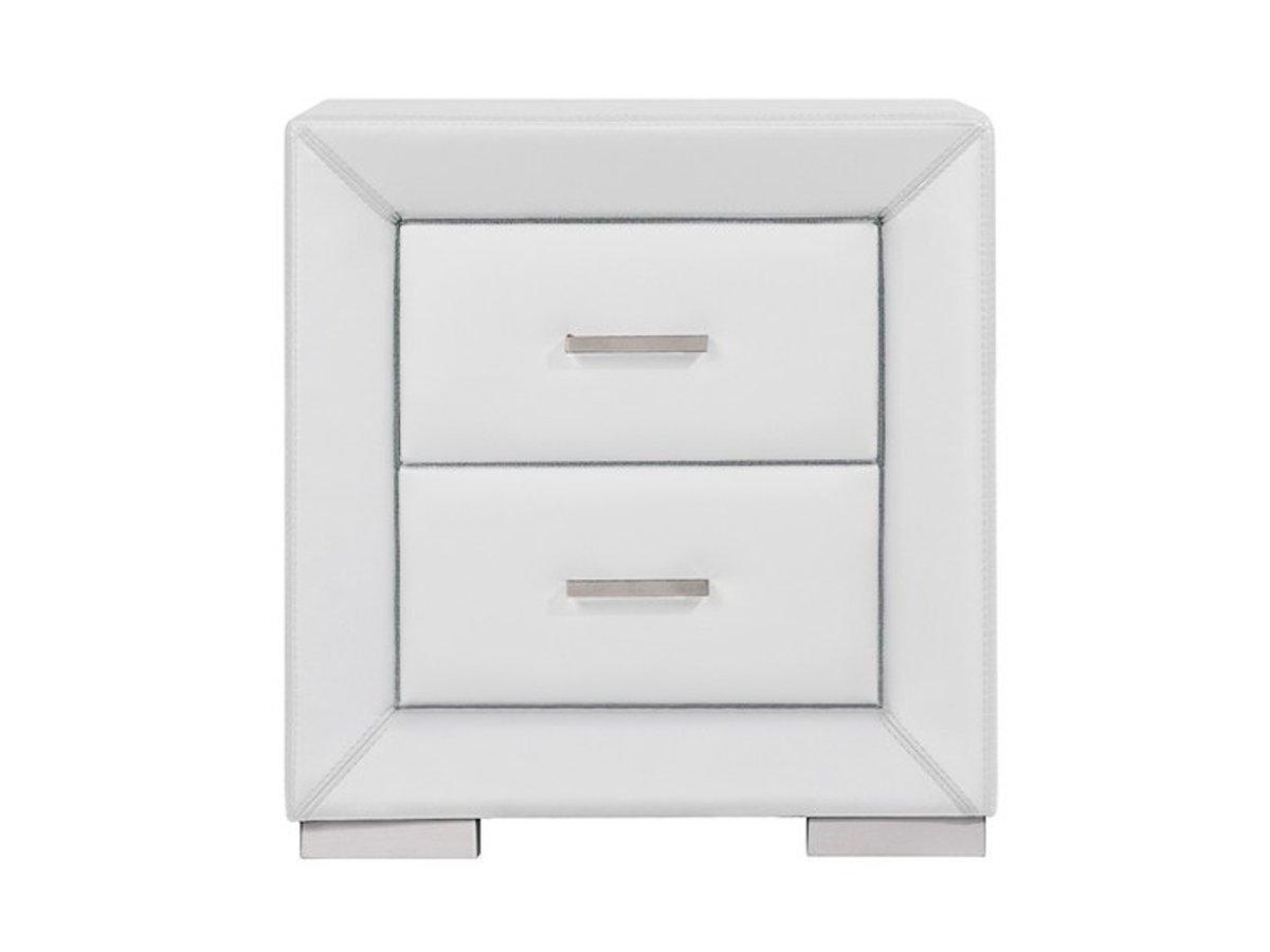 Vente-unique Comodino CAPITOLE 2 cassetti Similpelle bianca  