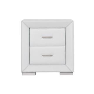 Vente-unique Comodino CAPITOLE 2 cassetti Similpelle bianca  