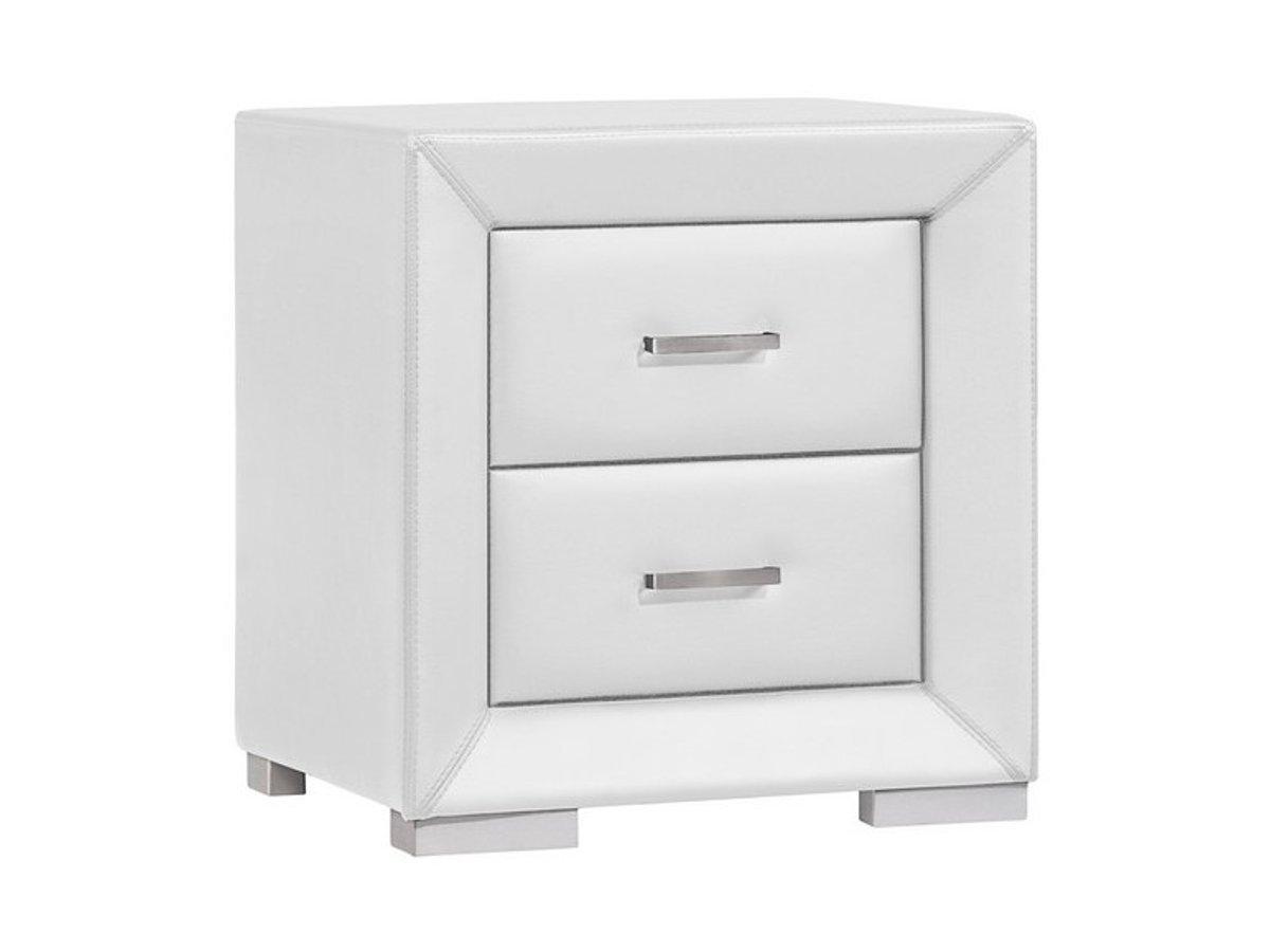 Vente-unique Comodino CAPITOLE 2 cassetti Similpelle bianca  