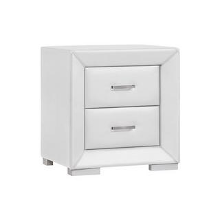 Vente-unique Comodino CAPITOLE 2 cassetti Similpelle bianca  