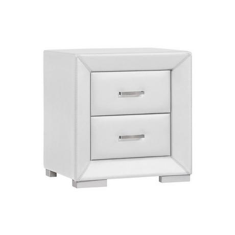Vente-unique Comodino CAPITOLE 2 cassetti Similpelle bianca  