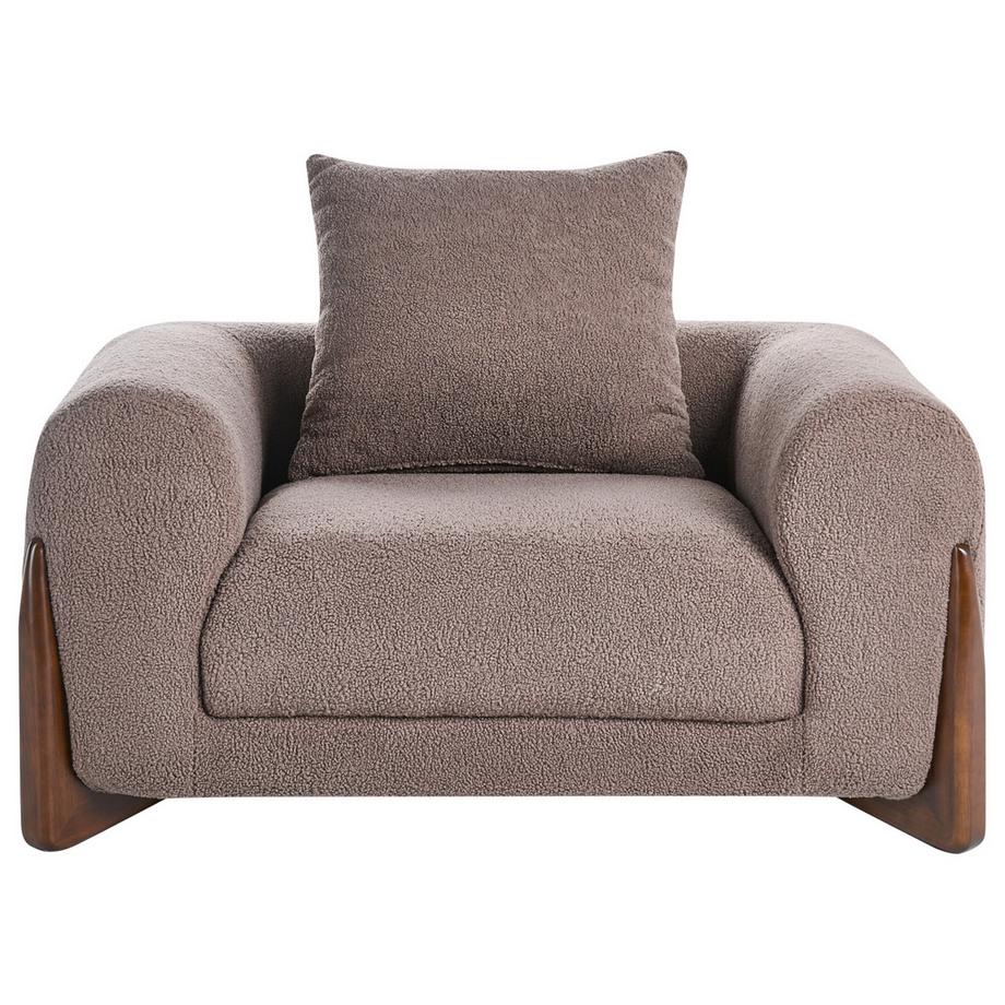 Beliani Fauteuil en Bouclé Moderne VINLIDEN  