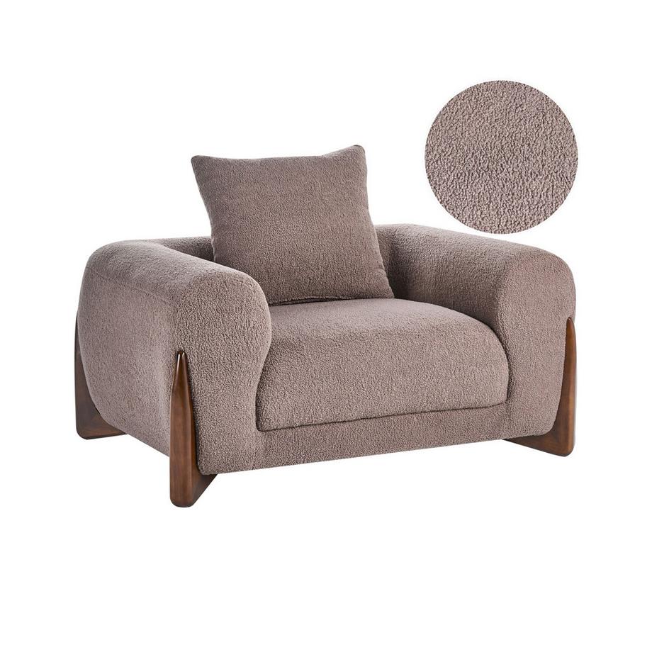 Fauteuil en Bouclé Moderne VINLIDEN