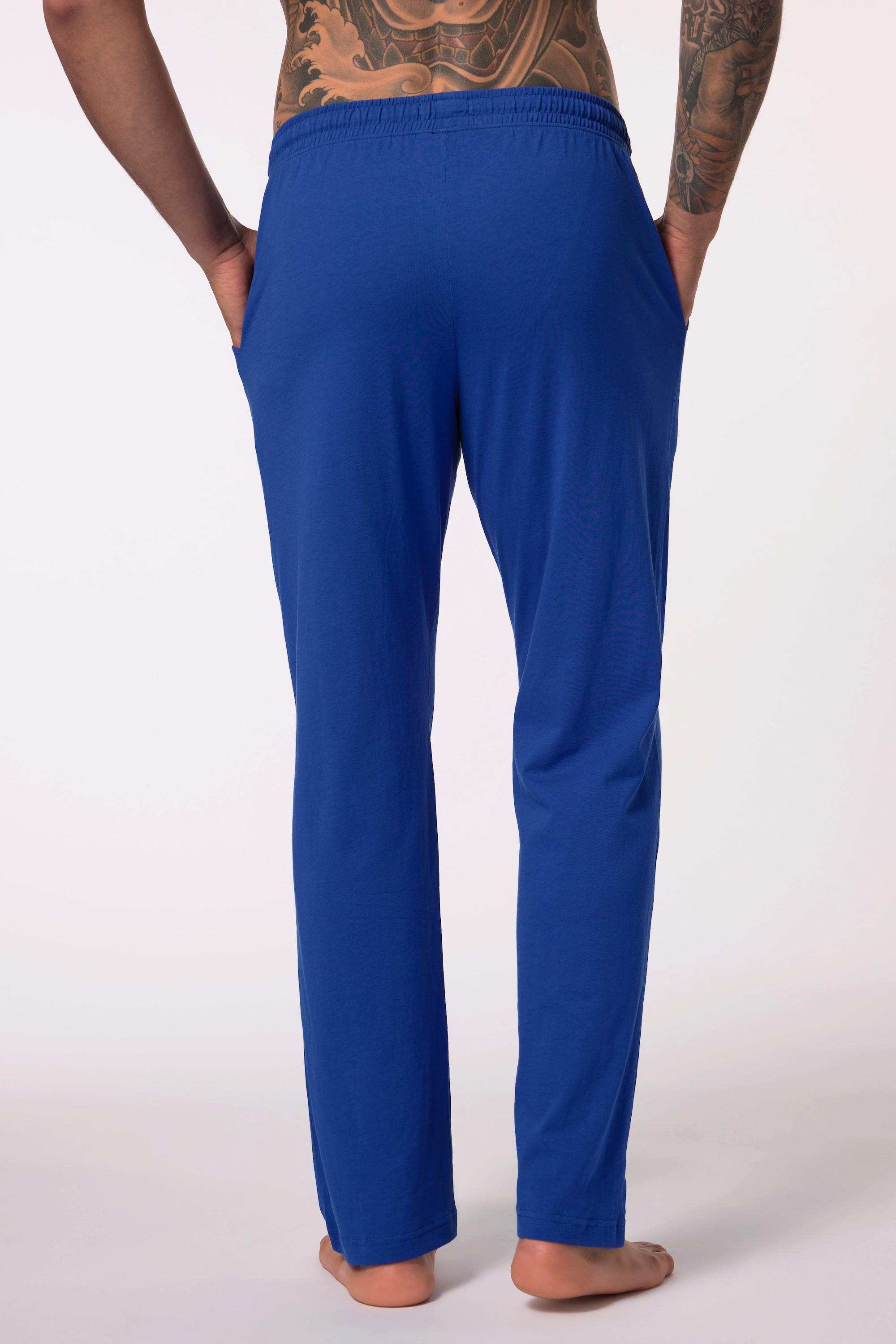 JP1880  Pantalon de pyjama Homewear à taille élastique bleu cobalt 