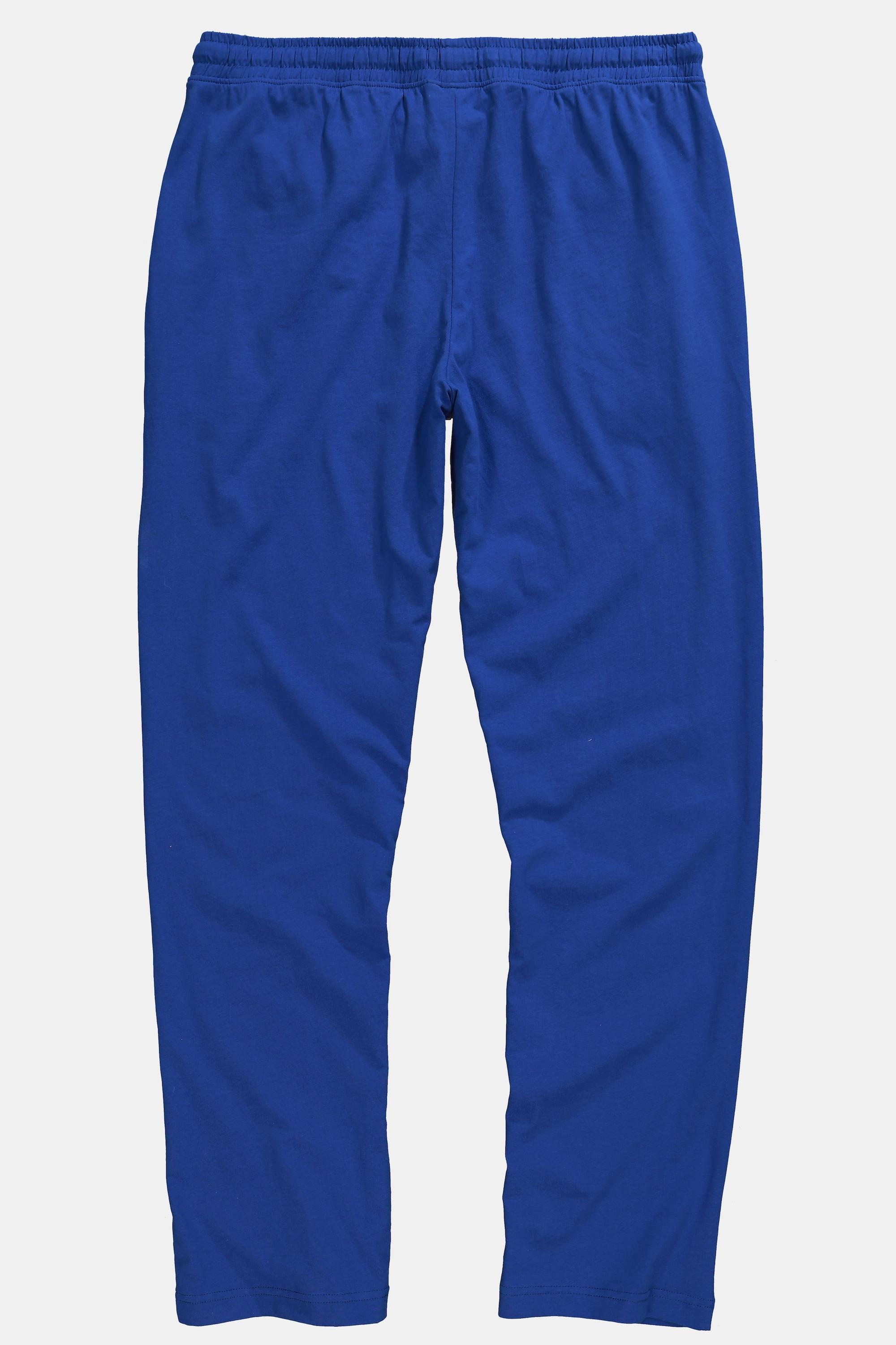 JP1880  Pantalon de pyjama Homewear à taille élastique bleu cobalt 