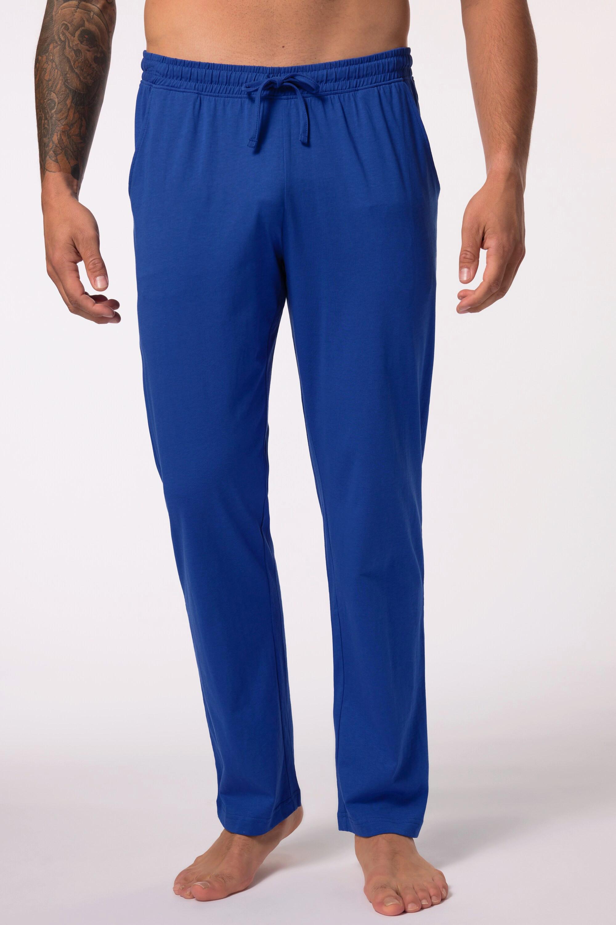 JP1880  Pantalon de pyjama Homewear à taille élastique bleu cobalt 