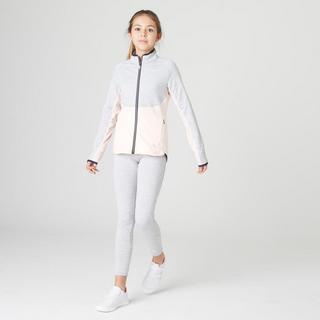 DECATHLON  Survêtement S500 gris chiné et rose enfant 