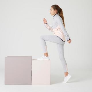 DECATHLON  Survêtement S500 gris chiné et rose enfant 