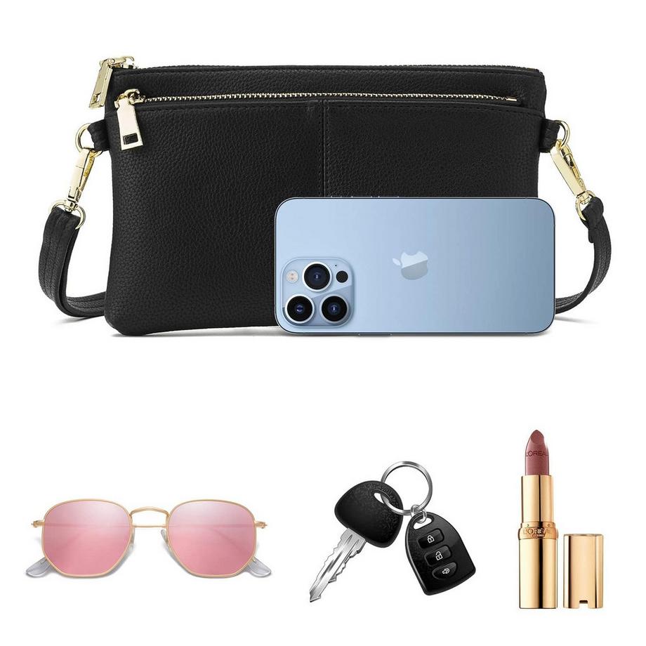 Only-bags.store Petit Sac Bandoulière Triple Fermeture Éclair  