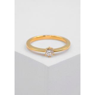 MUAU Schmuck  Solitaire Ring Diamant 0.20ct. Gelbgold 750 