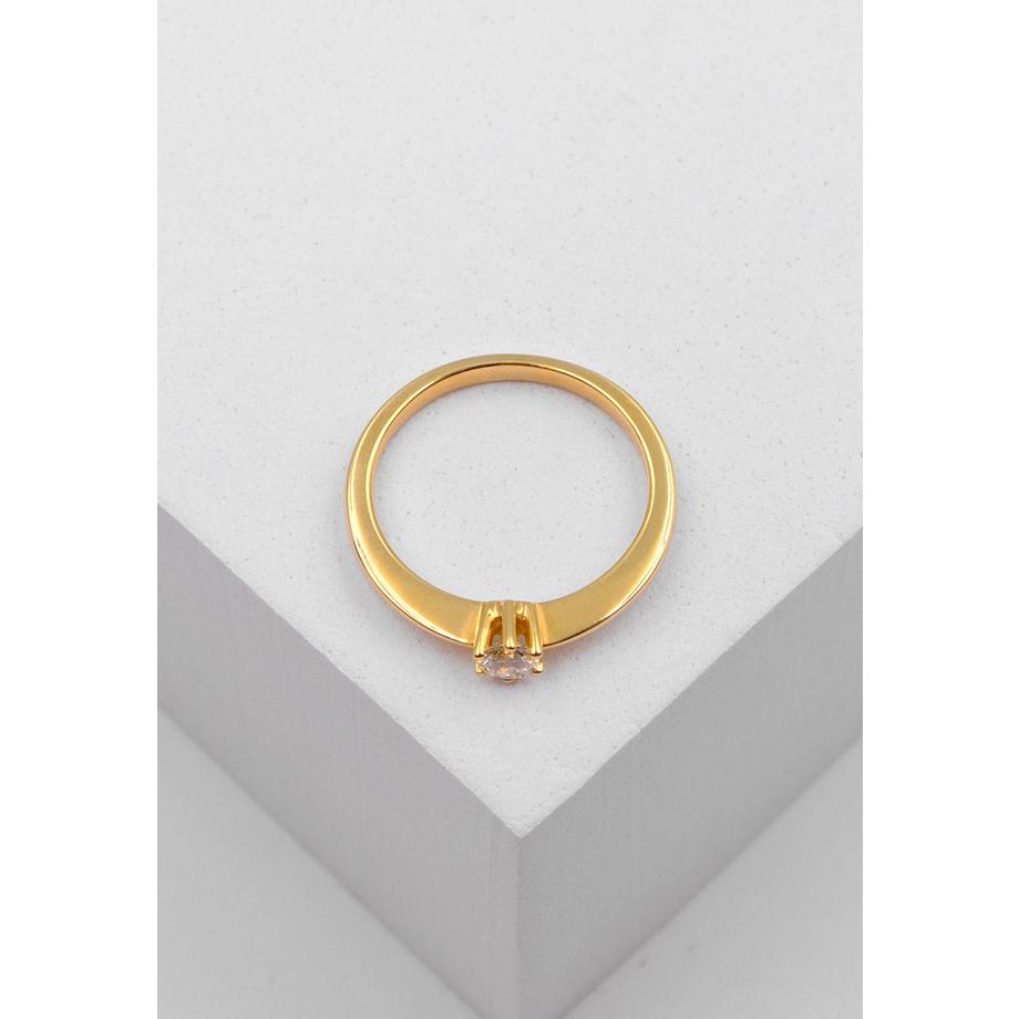 MUAU Schmuck  Solitaire Ring Diamant 0.20ct. Gelbgold 750 