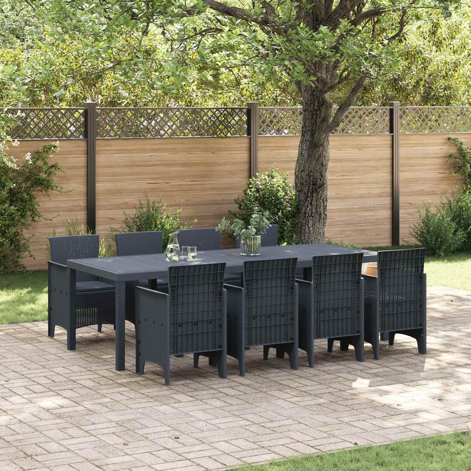 VidaXL Set da Pranzo per Giardino Polipropilene  