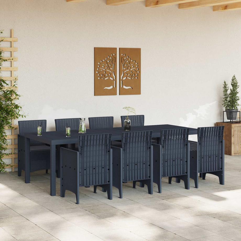 VidaXL Set da Pranzo per Giardino Polipropilene  