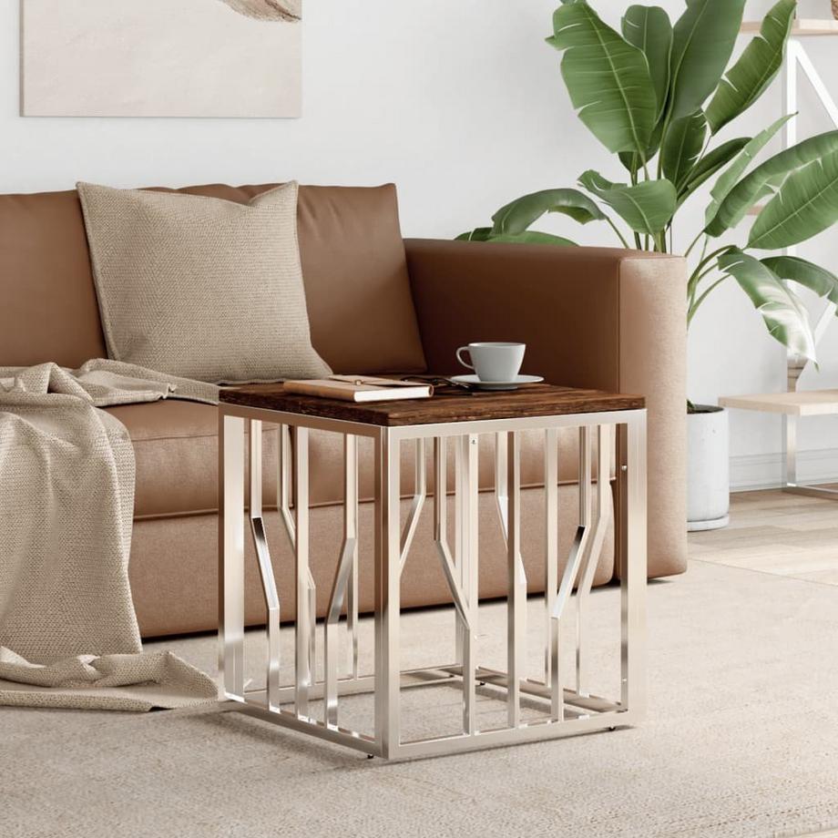 VidaXL Couchtisch edelstahl  