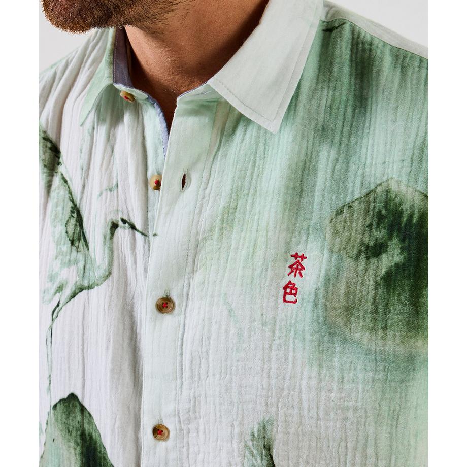 Joe Browns Camicia a maniche corte in tessuto stropicciato con motivo gru  