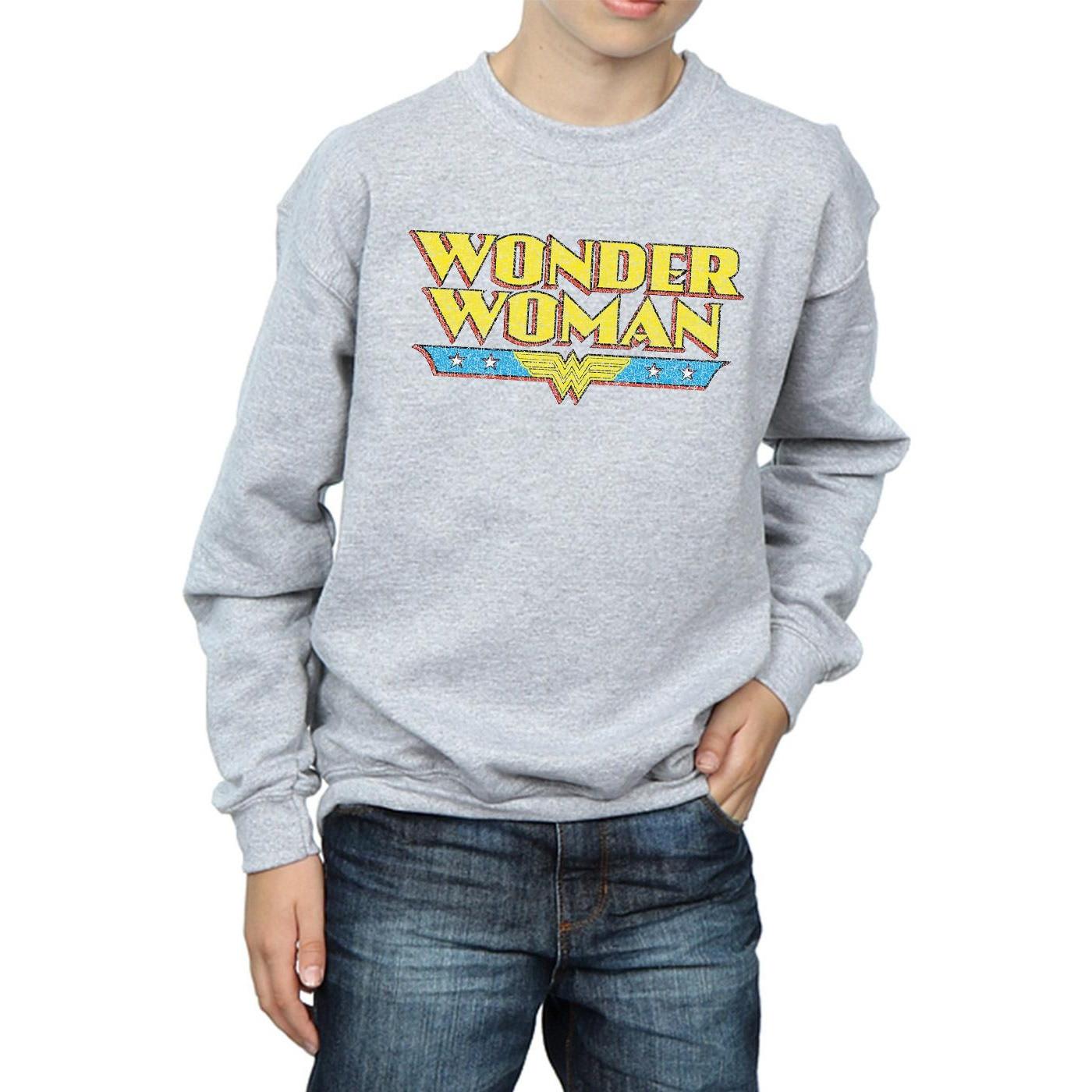 DC COMICS  Wonder Woman Crackle Logo Sweatshirt 