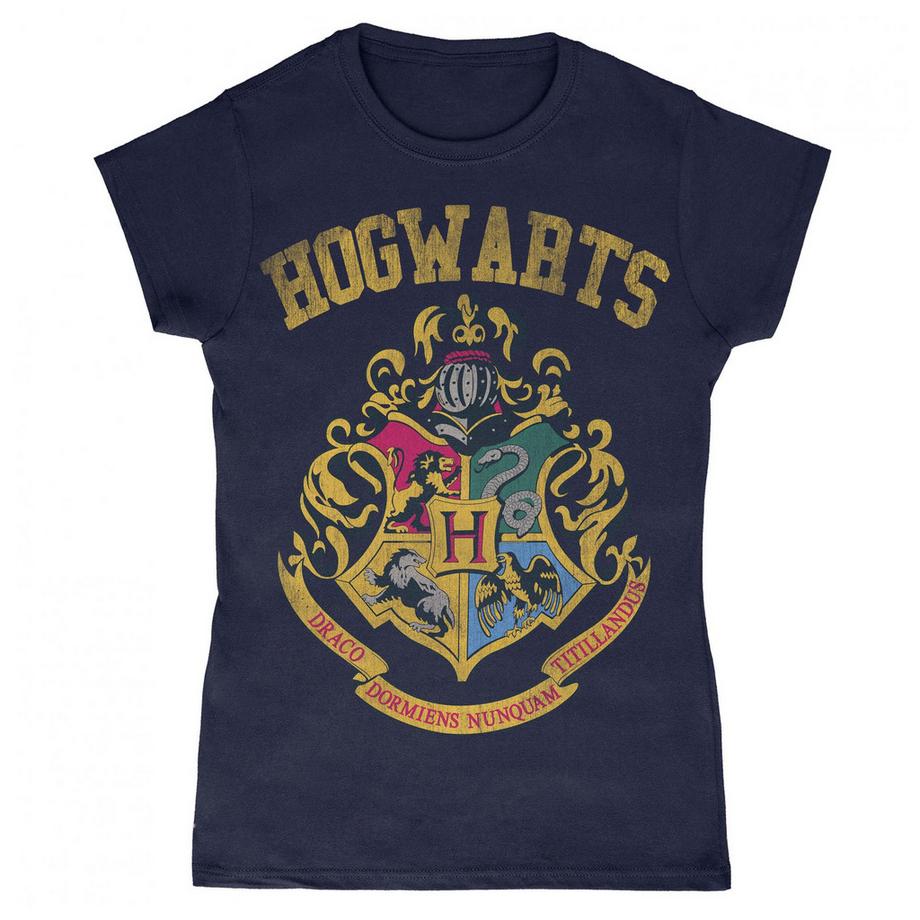 HARRY-POTTER Hogwarts Wappen Kurzarm T-Shirt  