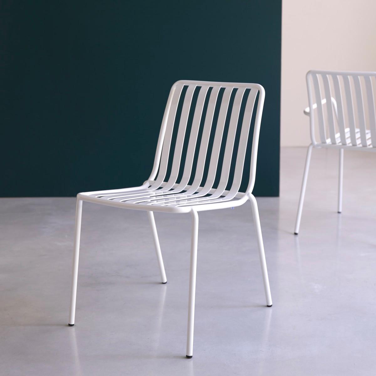 Tikamoon Chaise en métal white Gaby  