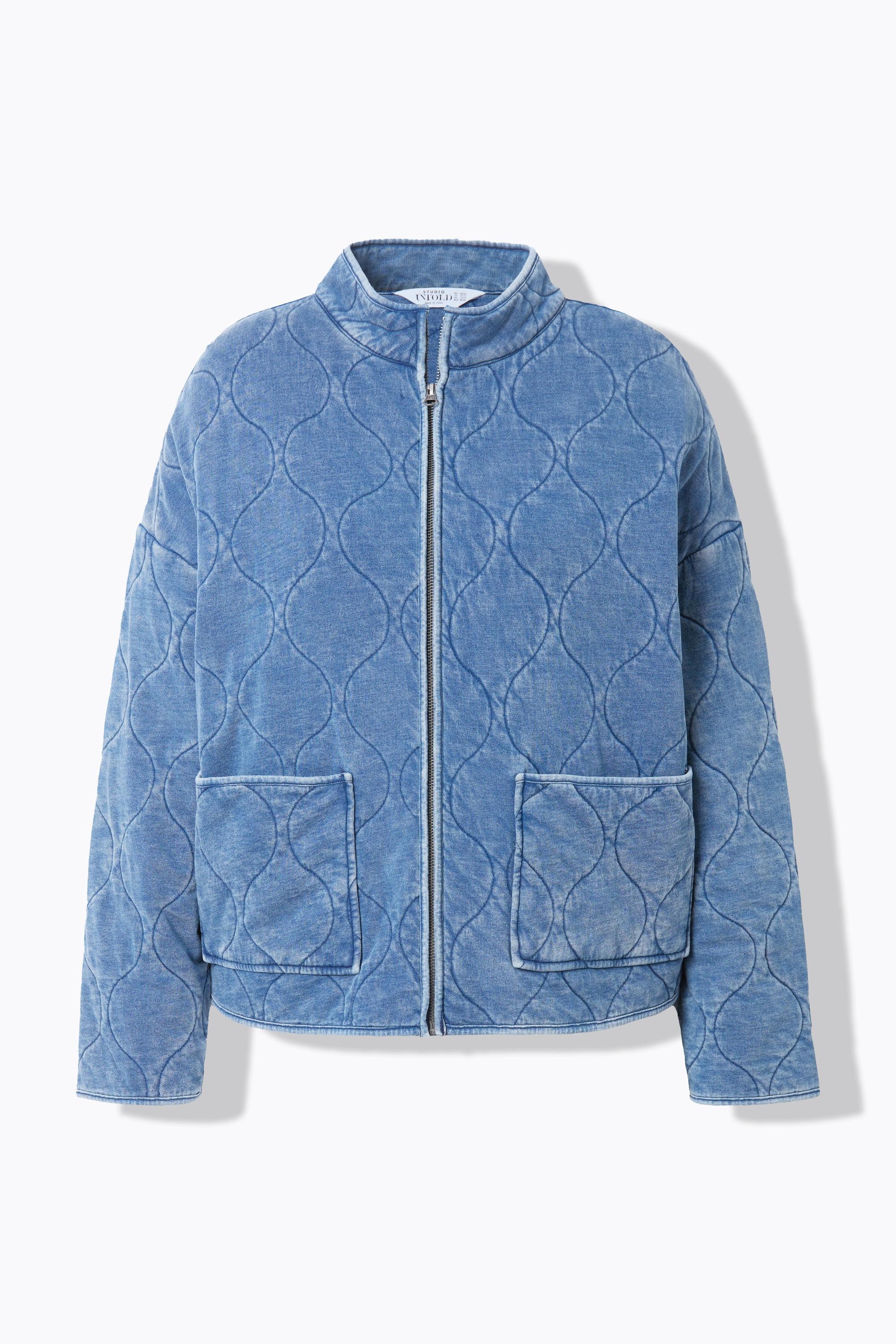 Studio Untold Veste Oversized Matelassée Délavée Vintage Col Montant  