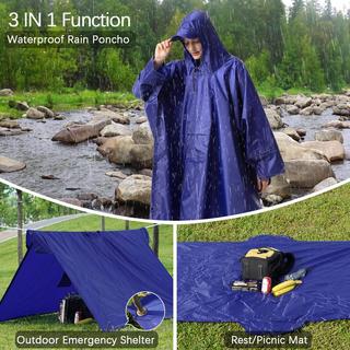 Alopini Poncho Antipioggia Impermeabile 3-in-1 Multiuso  
