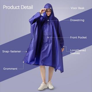 Alopini Poncho Antipioggia Impermeabile 3-in-1 Multiuso  