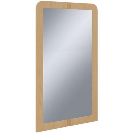 VCM Bois Mur Miroir de salle de bain Miroir de salle de bain avec étagère Balia  