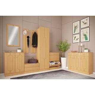 VCM Holz Wandspiegel | für Badezimmer oder Flur geeignet | Maße: H. 90 x B. 50 x T. 2 cm | Wandspiegel mit Ablage - Balia  