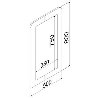 VCM Bois Mur Miroir de salle de bain Miroir de salle de bain avec étagère Balia  