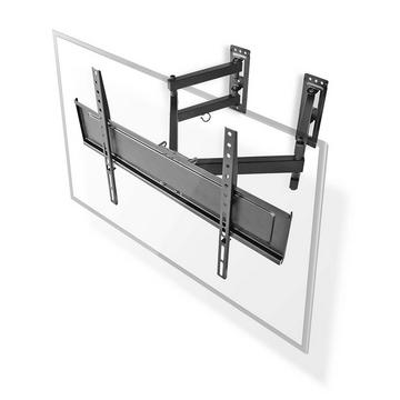 Neig- und schwenkbare TV-Wandhalterung | 32-70 " | Maximales Gewicht des Bildschirms: 40 kg | Neigbar | Drehbar | Minimaler Wandabstand: 80 mm | Maximaler Wandabstand: 520 mm | 3 Gelenke | Stahl | Schwarz