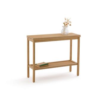 Console double plateau pin massif et cannage Gabin