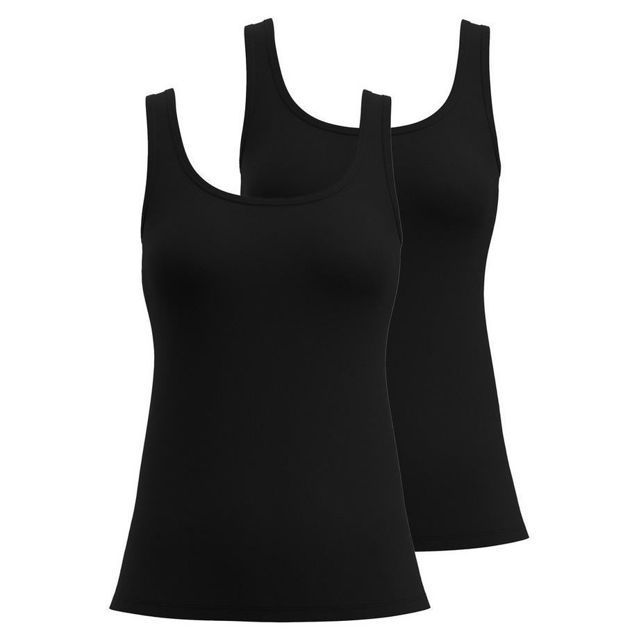 Unterhemd  2er Pack Stretch-Top ohne Arm Essential Cotton