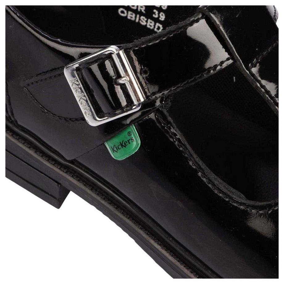Kickers Schuluniformschuhe mit Tträger und niedrigem Blockabsatz  
