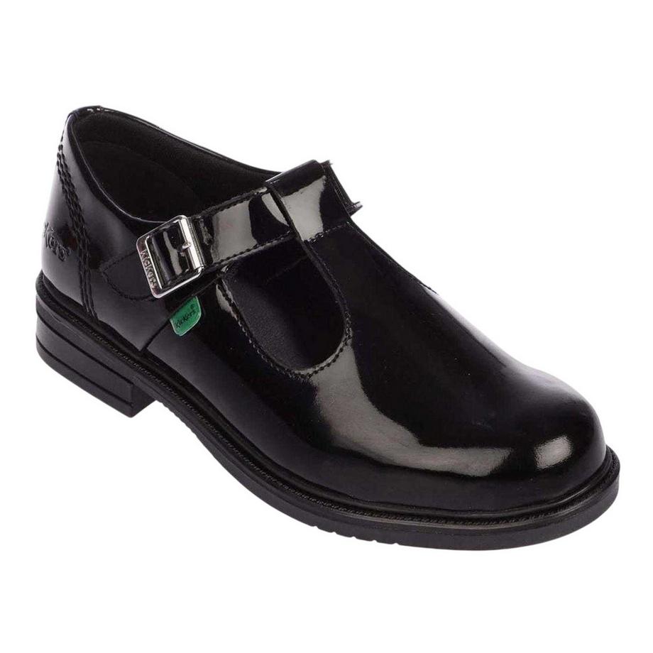 Kickers Schuluniformschuhe mit Tträger und niedrigem Blockabsatz  