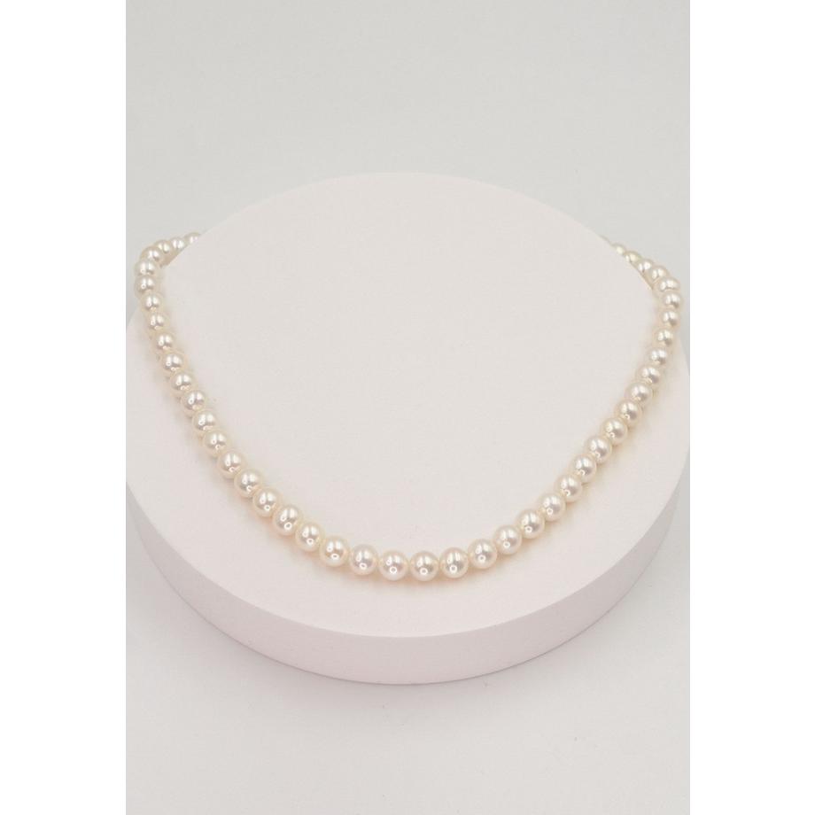 MUAU Schmuck  Collier Silber 925 Süsswasserperle 8-8.5mm 