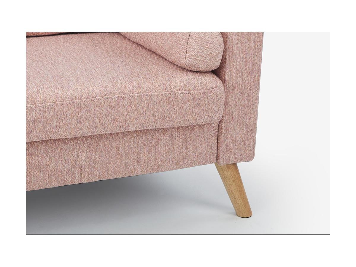 Vente-unique 2SitzerSofa Stoff mit WolleOptik Rosa TATUM  