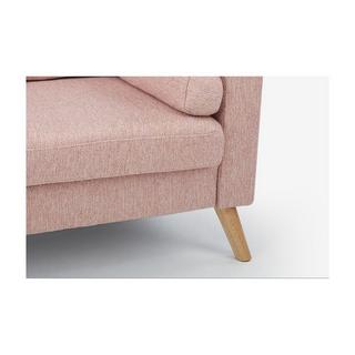 Vente-unique 2SitzerSofa Stoff mit WolleOptik Rosa TATUM  