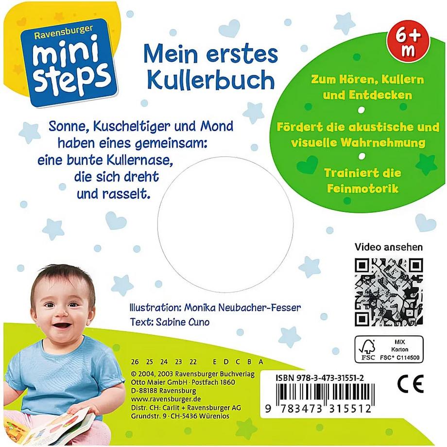 ministeps Mein erstes Kullerbuch Sabine Cuno Copertina rigida 