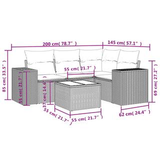 VidaXL Garten sofagarnitur poly-rattan  