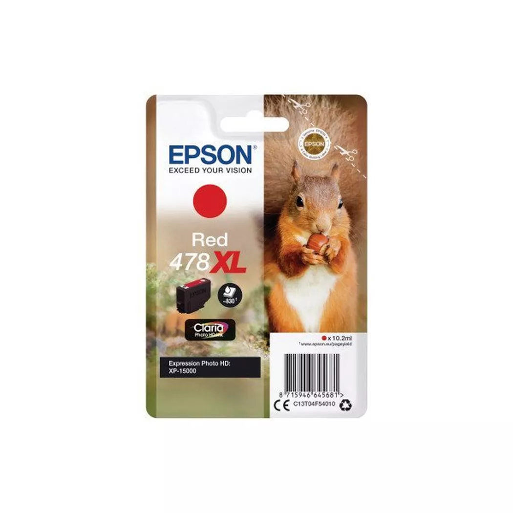 Epson – Tintenpatrone 478XL rot T04F540 XP-15000 830 Seiten, One Size
