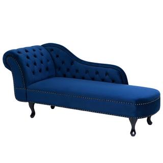 Beliani Chaise longue en Velours Glamour NIMES  